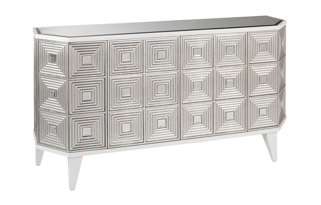 Комод с зеркальными вставками Garda Decor ART-B1980-S