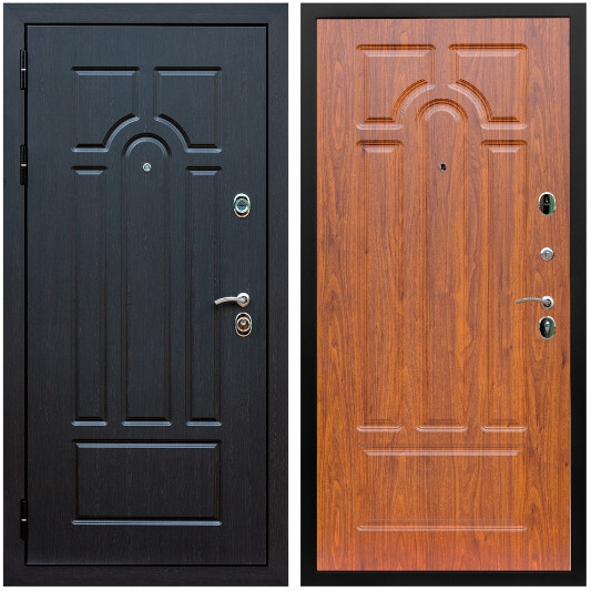 Дверь входная Graf Эврика МДФ 10 мм ФЛ-58 Венге / МДФ 6 мм ФЛ-58 Мореная береза