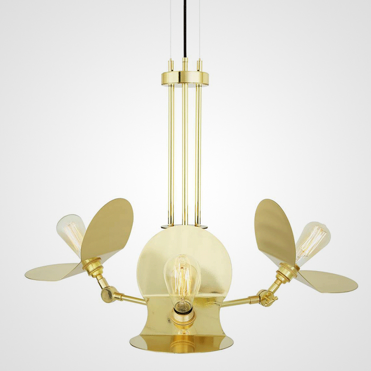 Подвесная люстра Emioni Chandelier Polished Brass by ImperiumLoft