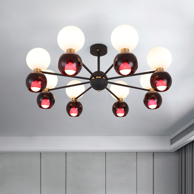 Люстра потолочная LAVINIA 6 (3+3) рейка by ImperiumLoft