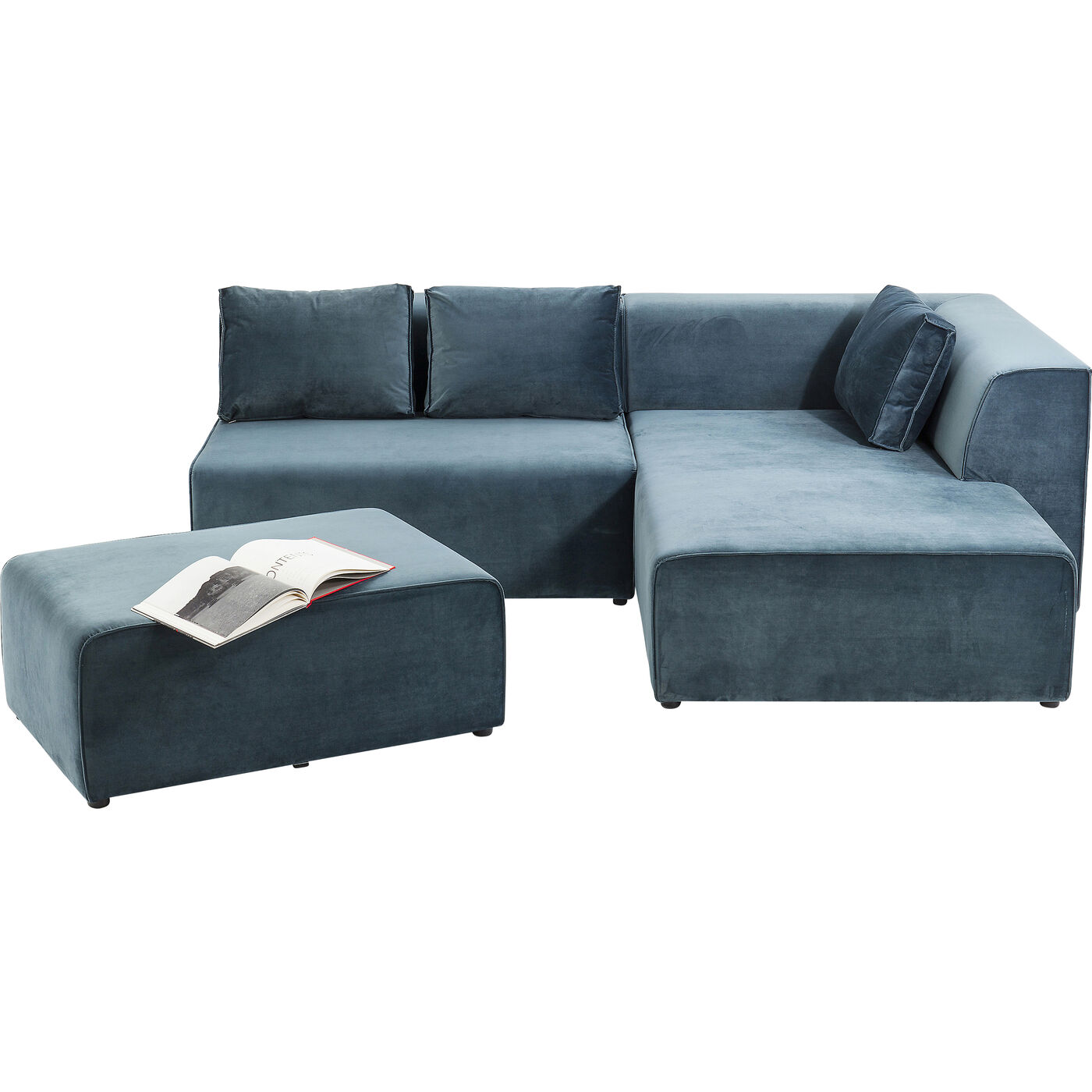 Диван угловой правосторонний Infinity Velvet Ocean Right KARE 83647