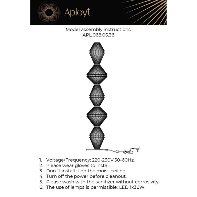 Торшер APLOYT APL.068.05.36