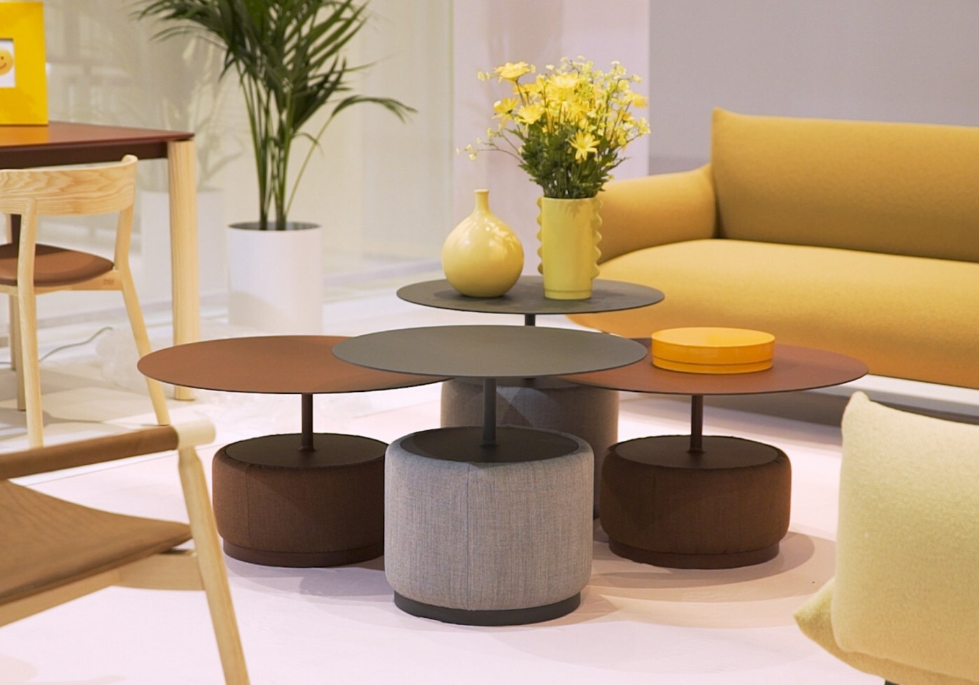 Столик Midj Bloom H50 3Terracotta/Graphite T2041D60+terracotta+graphite