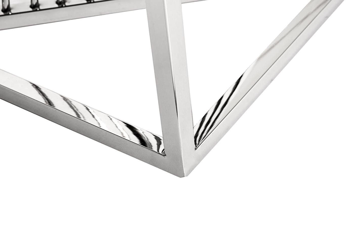 Столик журнальный высокий черное стекло/серебро Garda Decor 13RXET8082L-SILVER