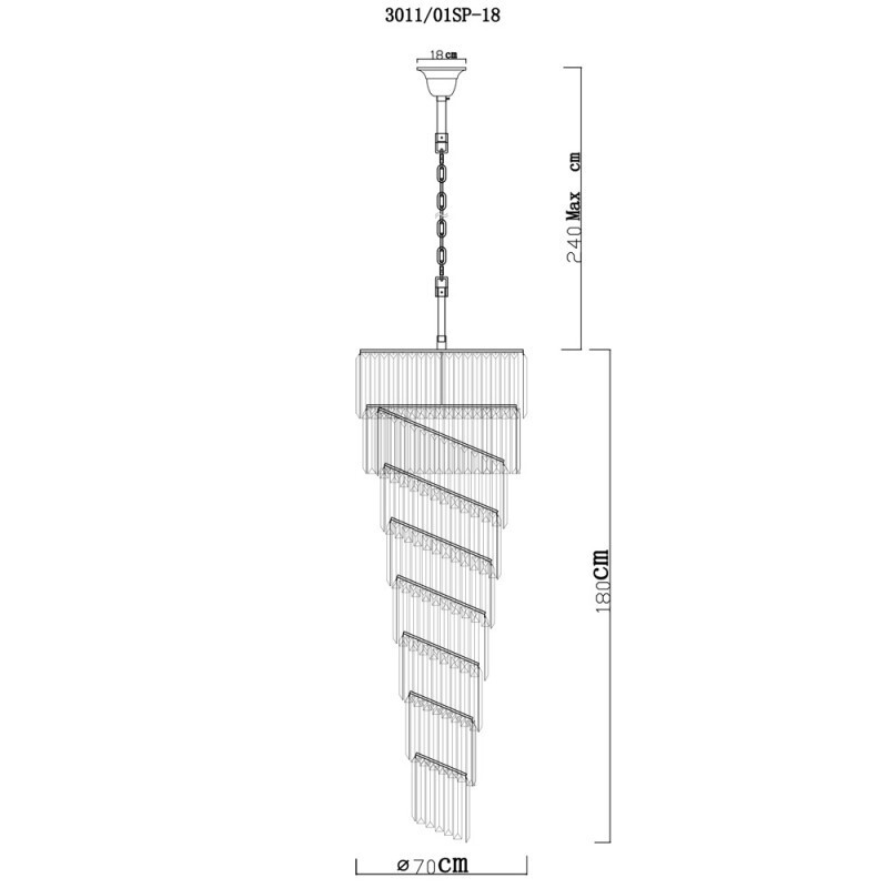 Потолочная люстра Divinare 3011/01 SP-18