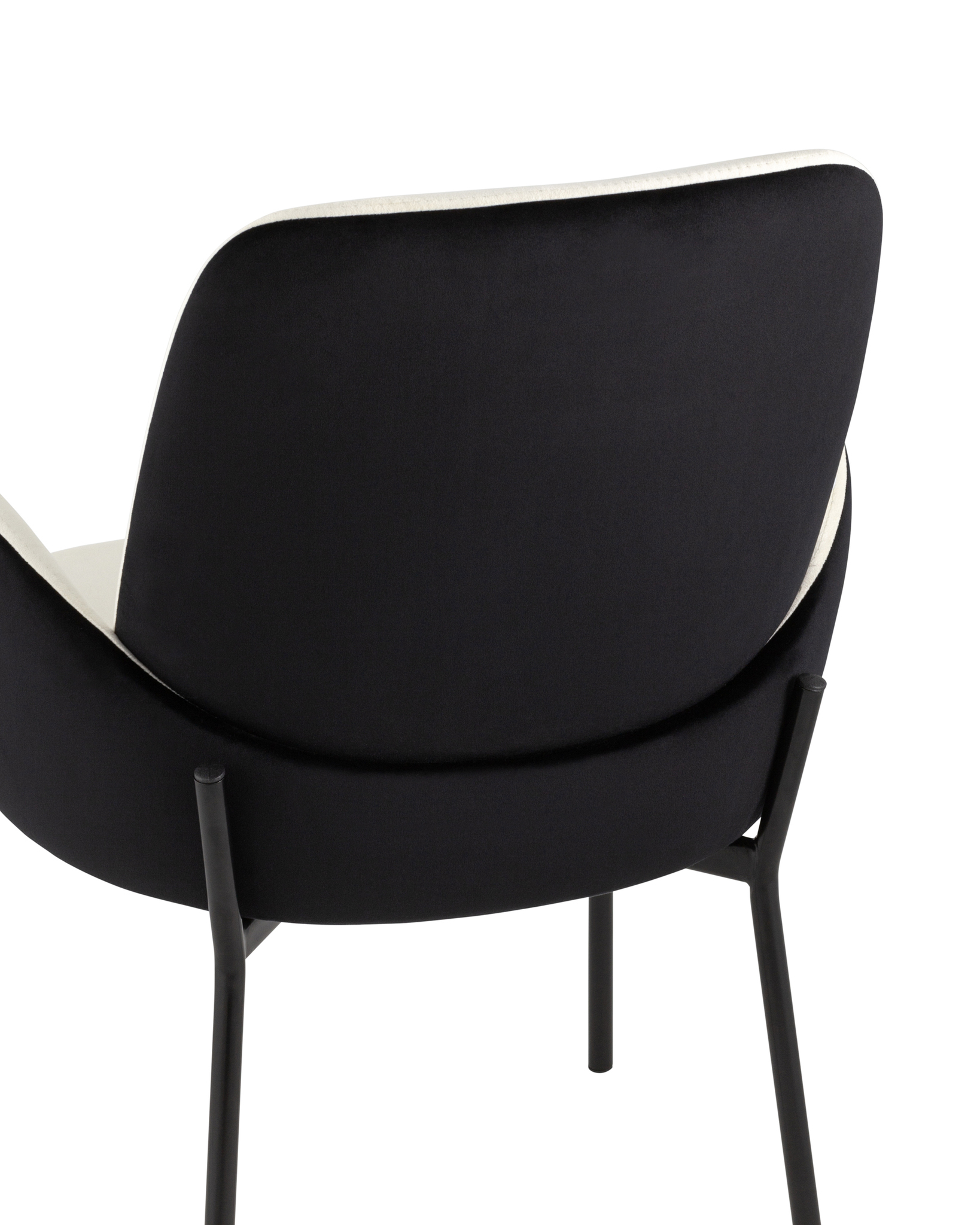 Стул Дивора велюр молочный с черной спинкой Stool Group
