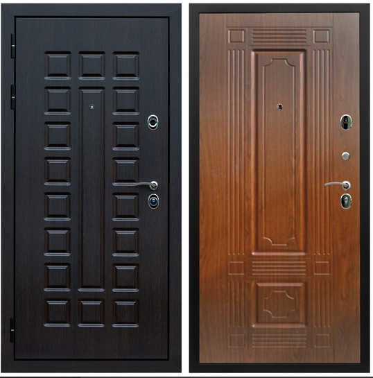 Дверь входная Graf Люксор 3К Шагрень черная / МДФ 16 мм ФЛ-2 Мореная береза