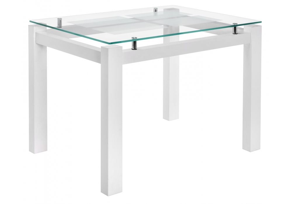 Стол стеклянный Woodville Бран дерево белое 462098
