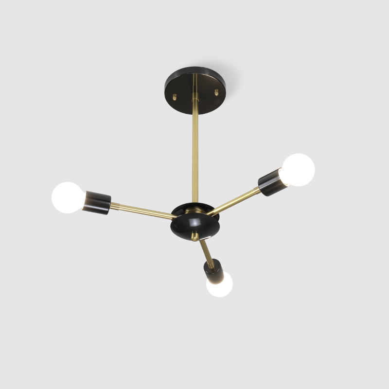 Люстра на штанге SPUTNIK D45 Gold/Black base by ImperiumLoft
