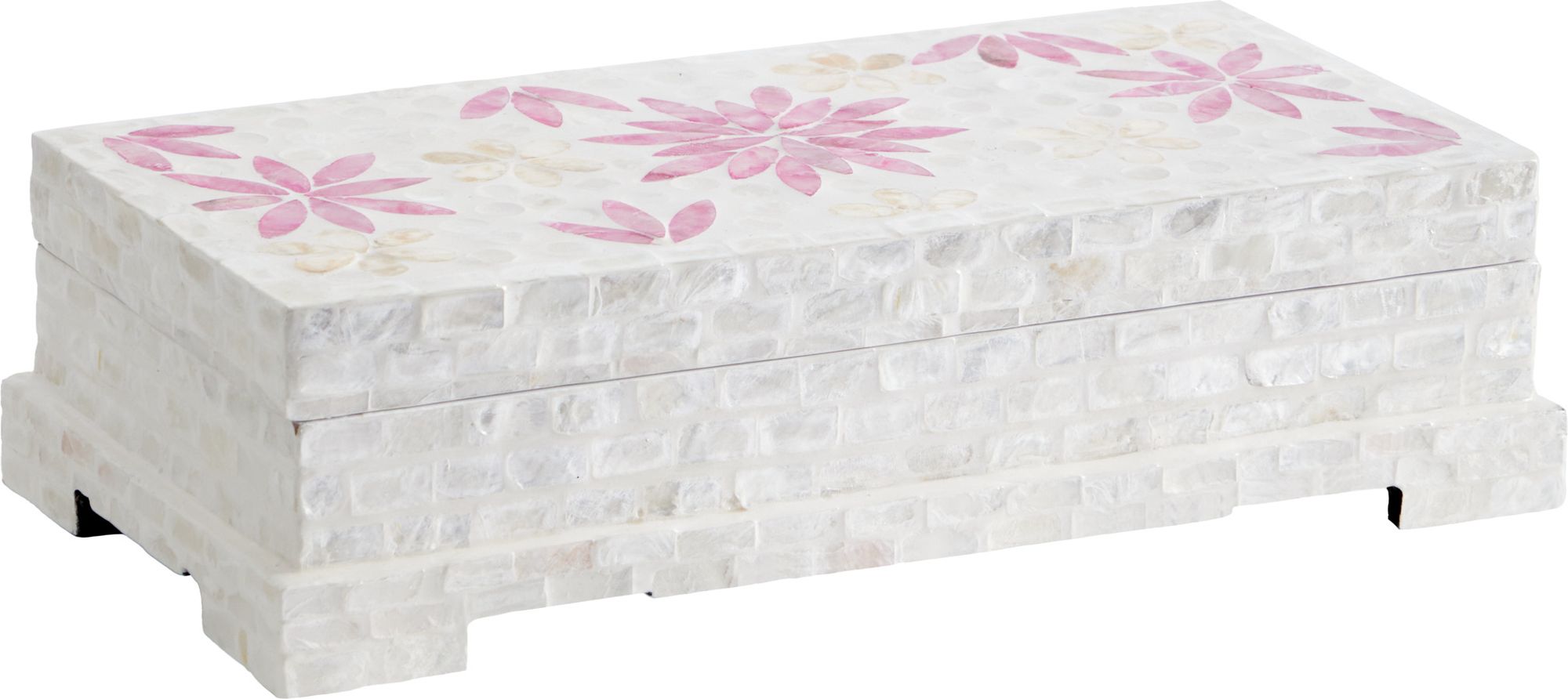 Шкатулка с отделкой раковинами устриц Glasar 67-003-W/2