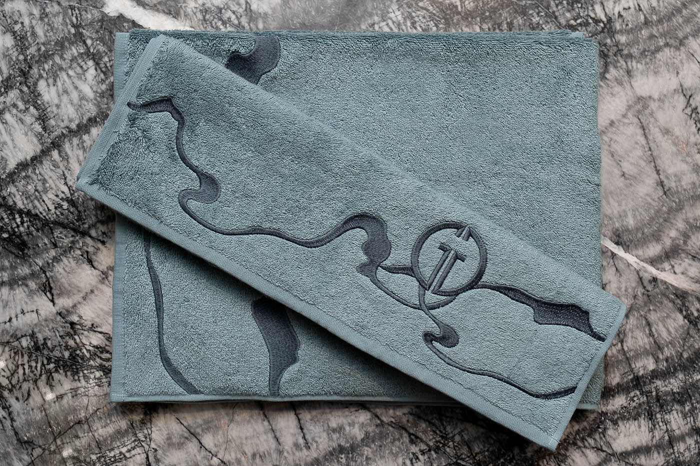 Полотенце Мелодия 50*90 голубое Garda Decor 145ERT-00504