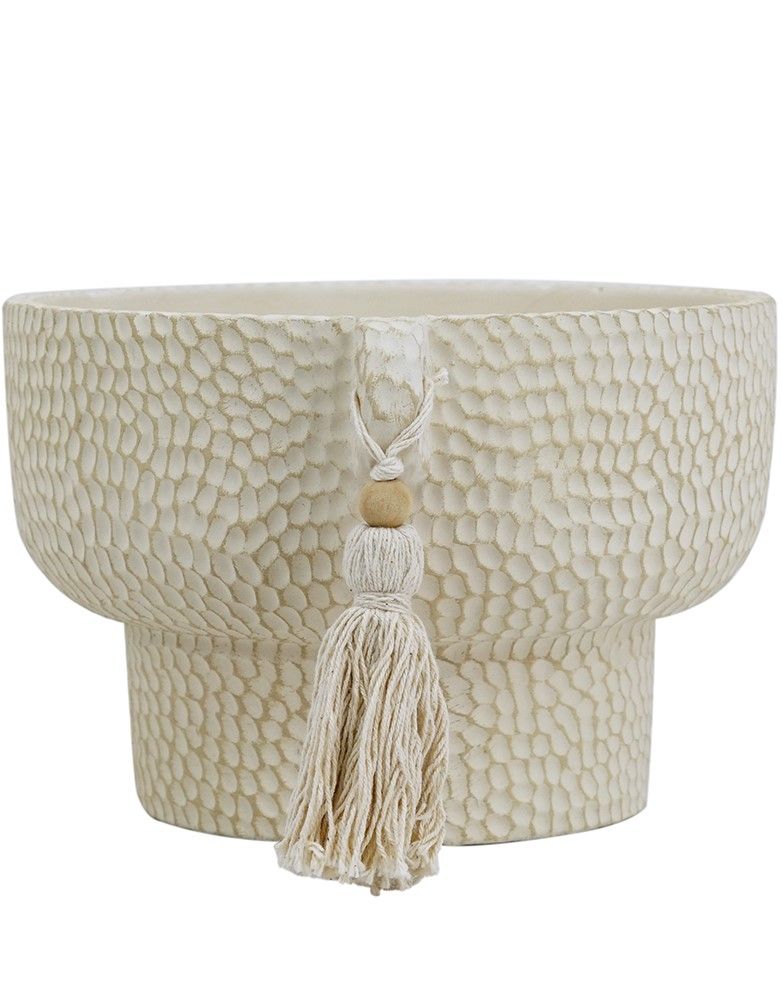 Кашпо с кисточками Glasar 460281