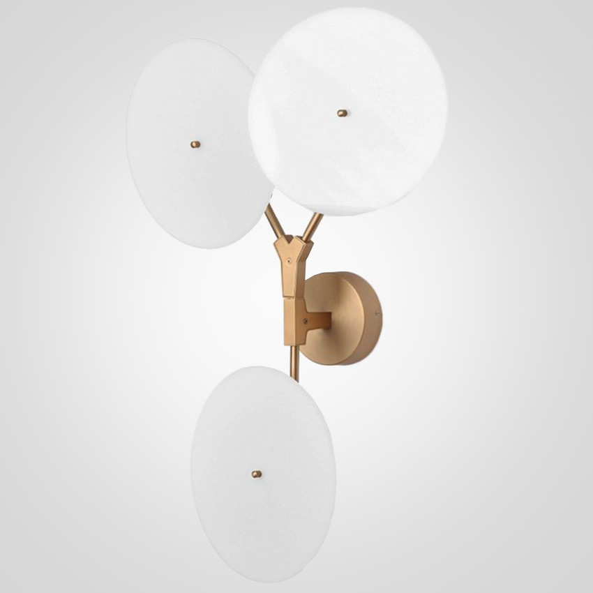 Бра White Disc Wall Lamp 3 лампы by ImperiumLoft