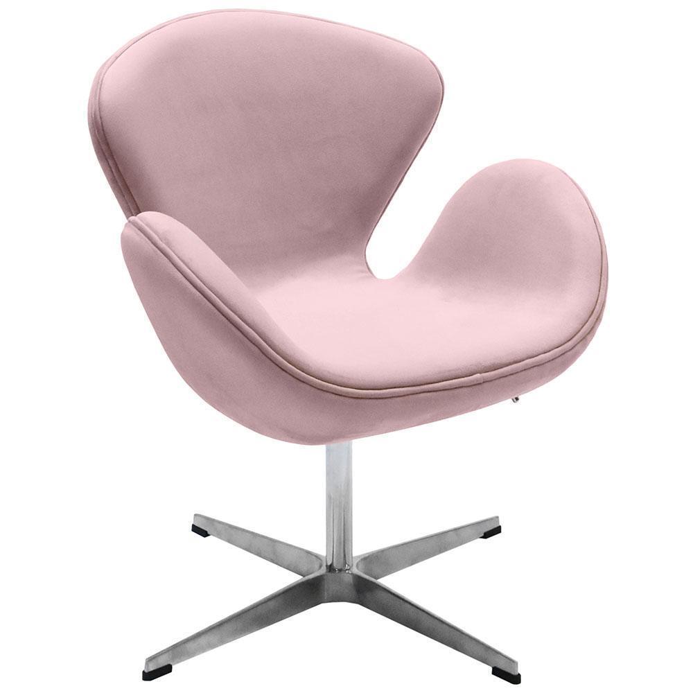Кресло SWAN CHAIR пудровый, искусственная замша Bradex Home FR 0659
