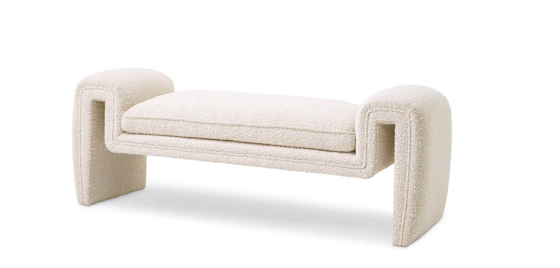 Банкетка Eichholtz Tondo S bouclé cream 115859