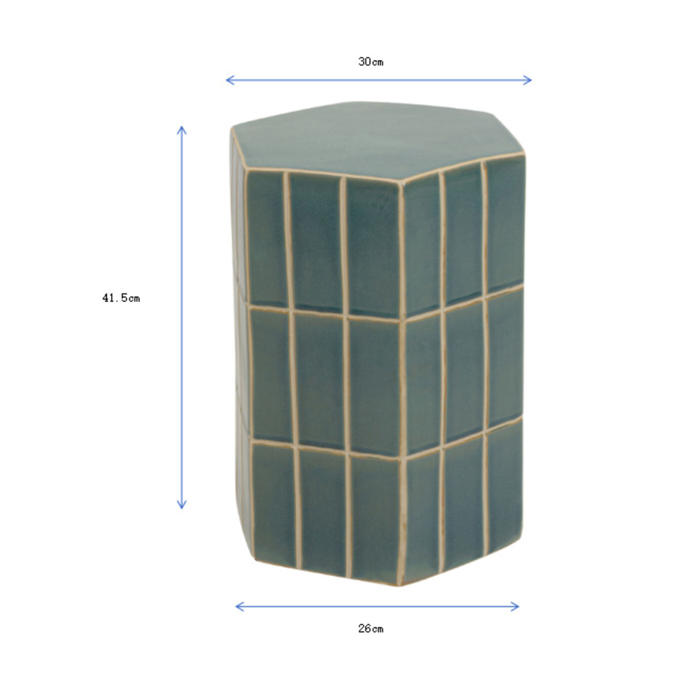 Стол приставной Bliss Tile Blue 41cm KARE 71026