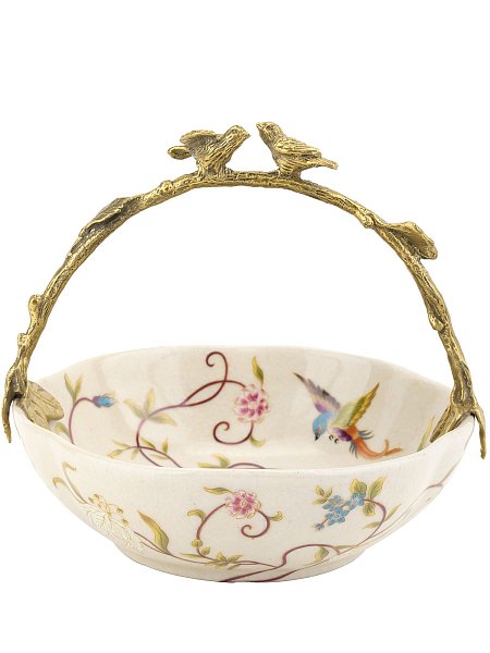 Корзинка с птичками Glasar 31G2403/HD009C/HFD2075