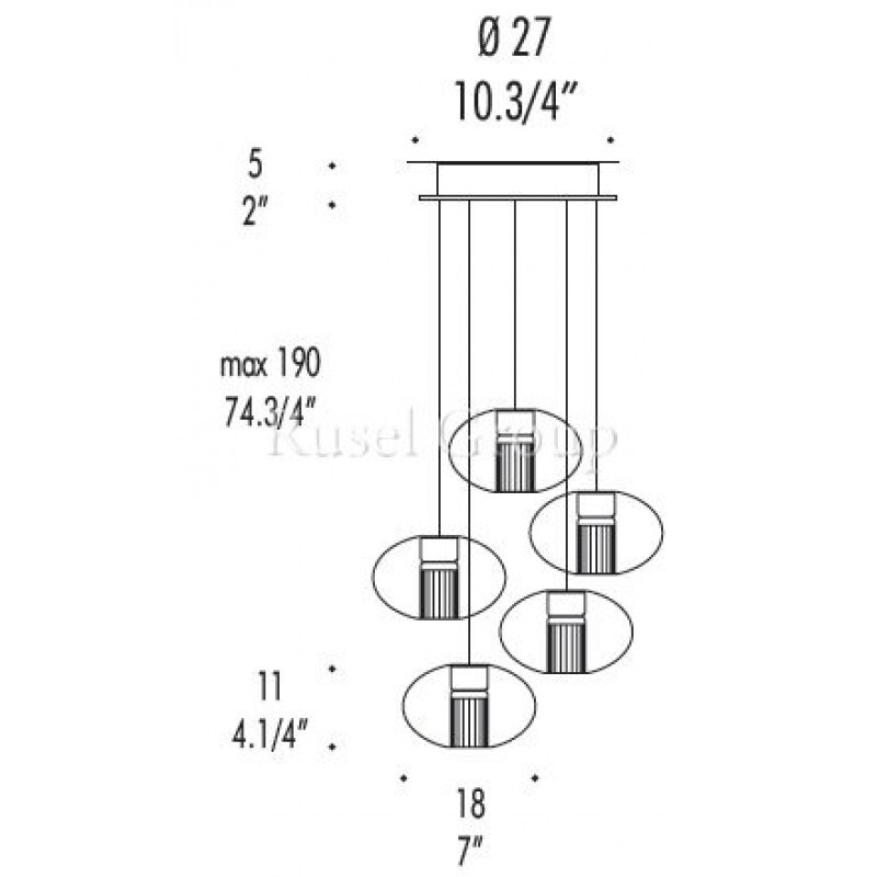 Подвесной светильник LEUCOS FAIRY S/G R5