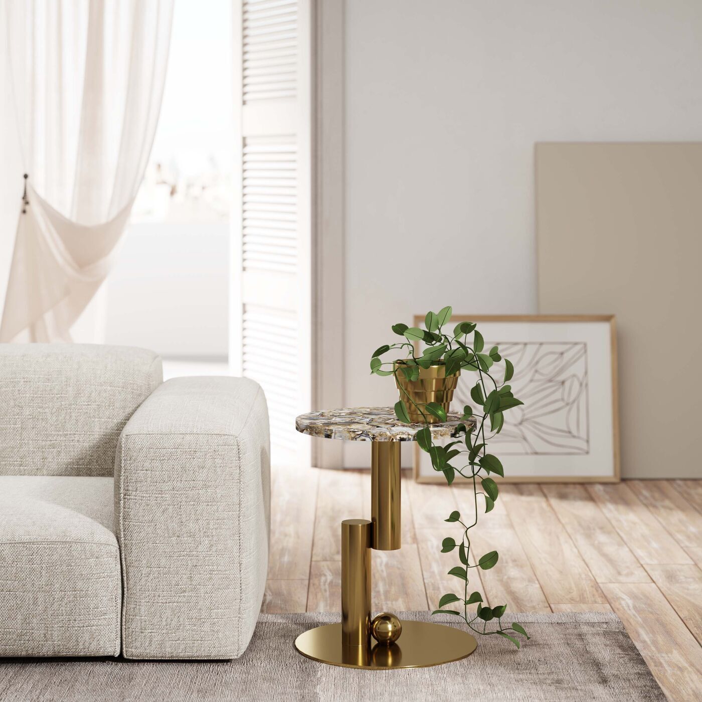 Столик приставной KARE Agate 87221