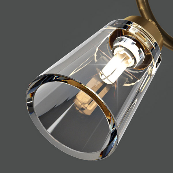 Потолочный светильник ADRIELL CH Brass Black by ImperiumLoft