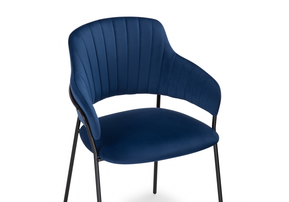 Стул Woodville Инклес синий / черный глянец 483857