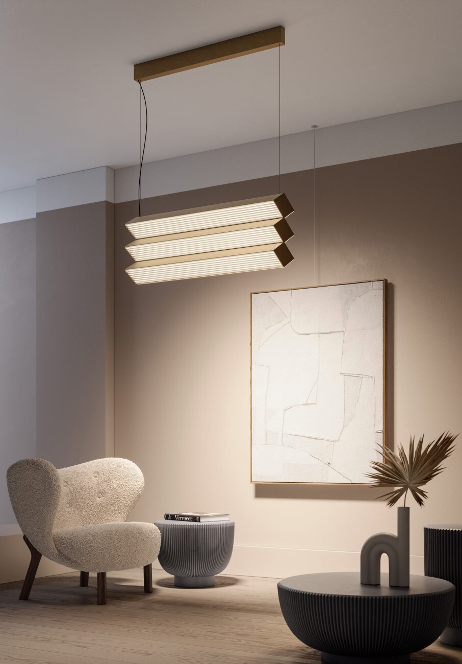 Подвесной светильник Contardi Stick Trio golden nickel ACAM.004528