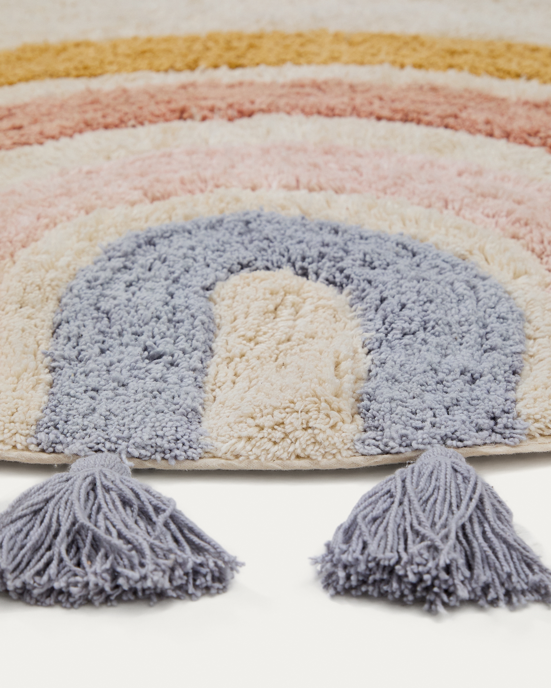 Круглый ковер Tadea 100% хлопок разноцветная радуга Ø 100 см La Forma (ex Julia Grup)