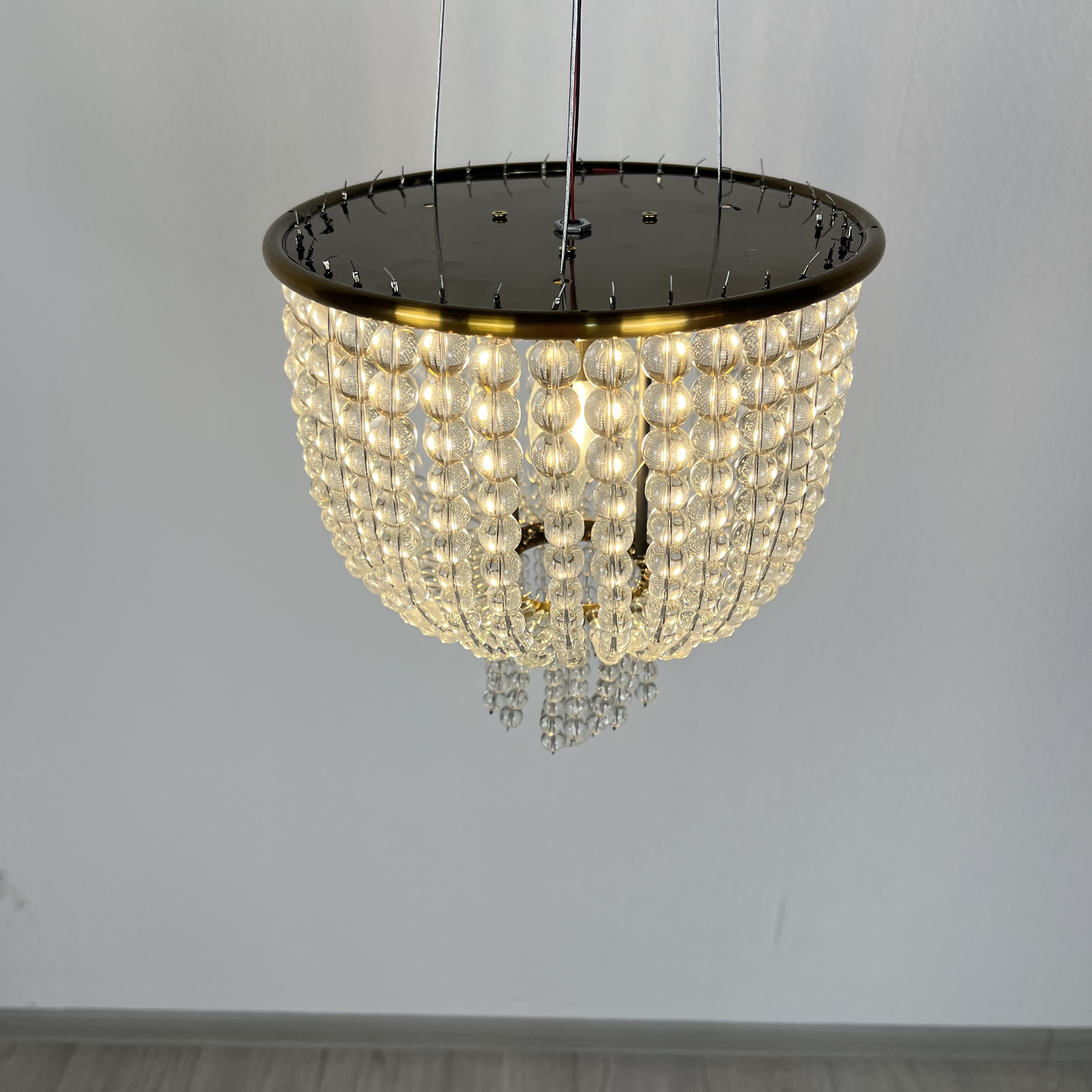 Потолочная Люстра Jacqueline White Sconce Brass By Imperiumloft