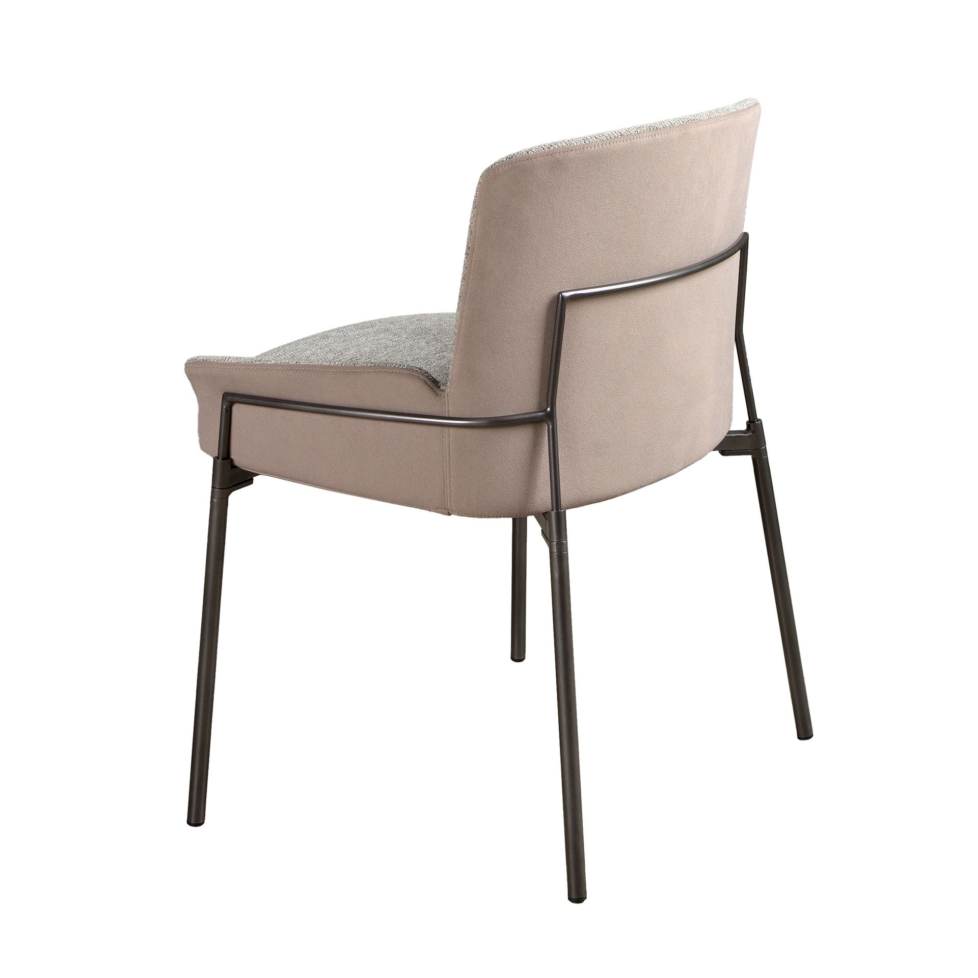 Стул 4171 из серой ткани и коричневого бархата Angel Cerda