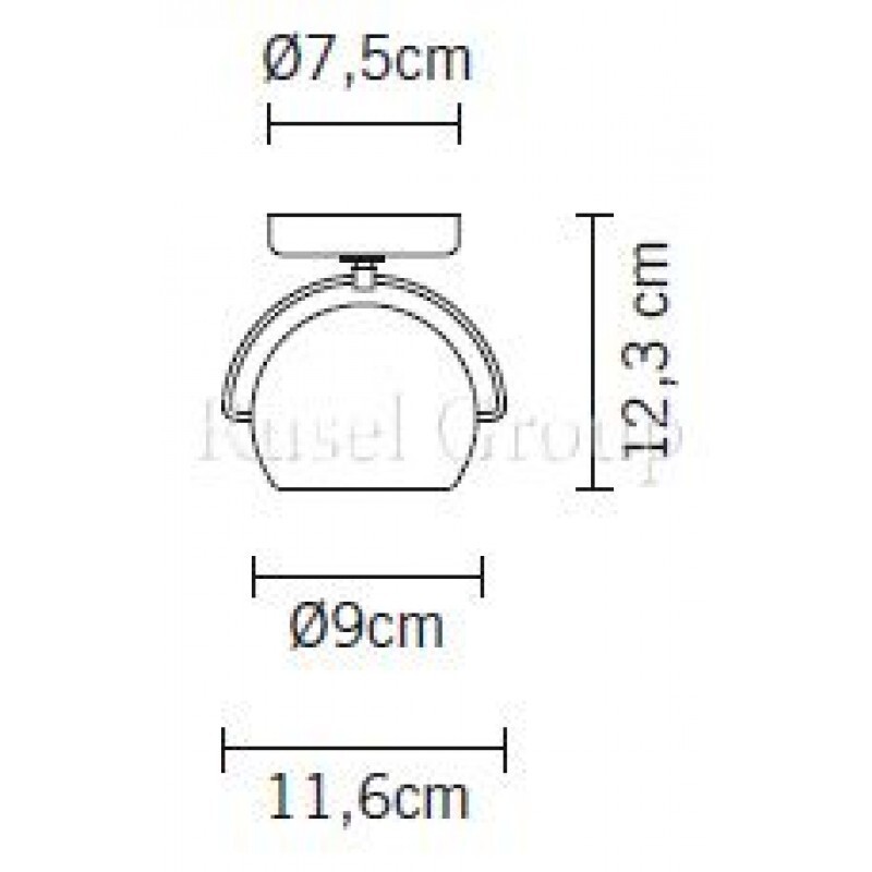 Настенно-потолочный светильник Fabbian Beluga Steel D57 G11 15
