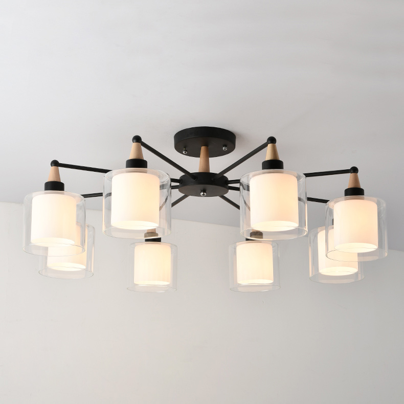 Люстра на штанге RICE D89 Black by ImperiumLoft