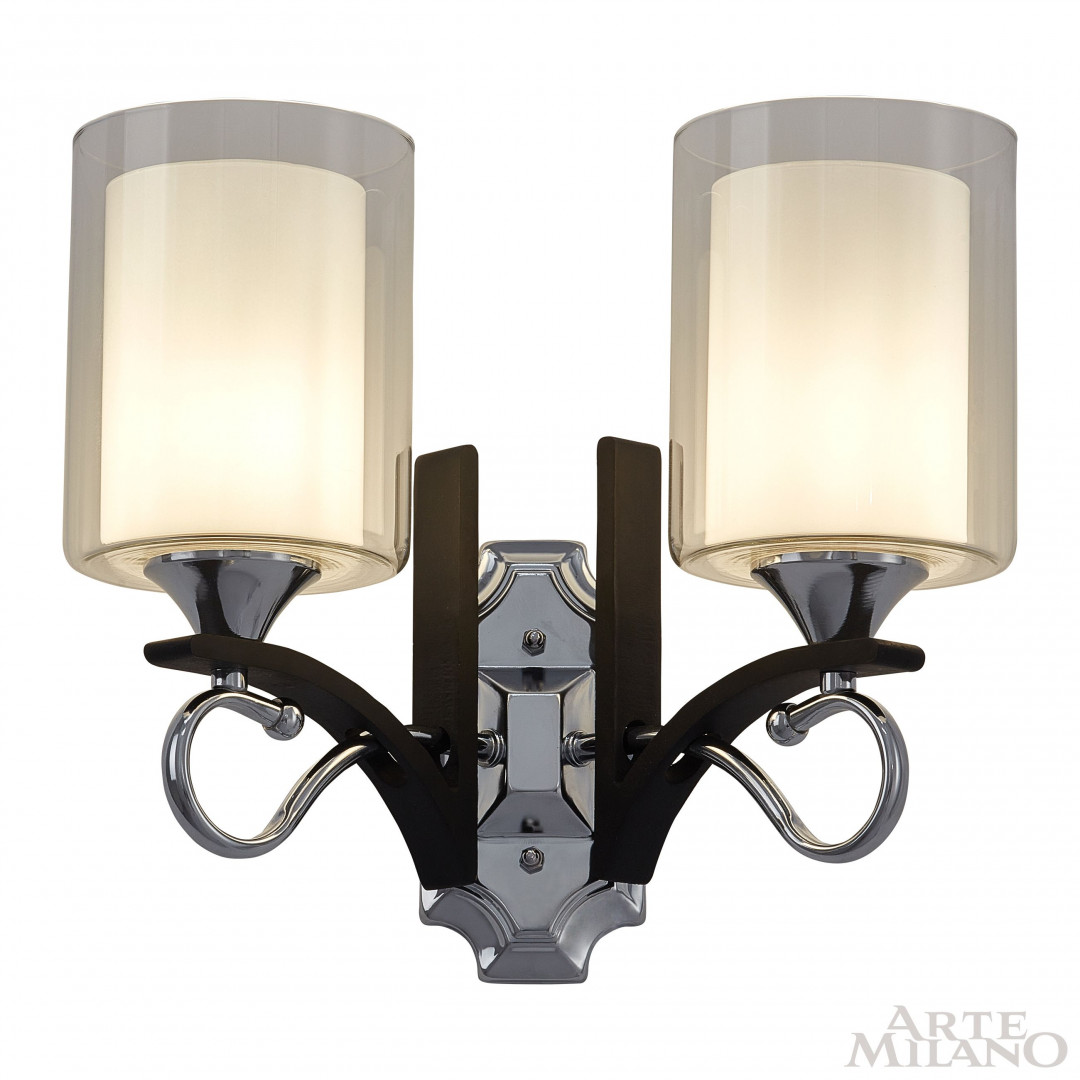 Бра с плафонами 309167/2W Bk/Ni Arte Milano
