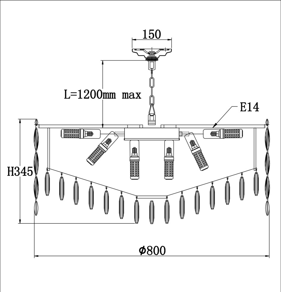 Люстра подвесная Fluorite FL1062-22P