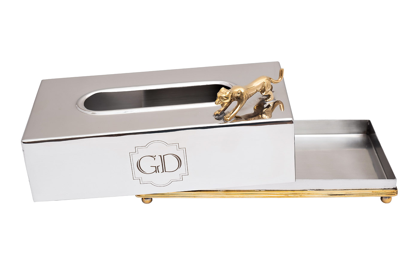 Салфетница Леопард хром Garda Decor 95IM-16537SS