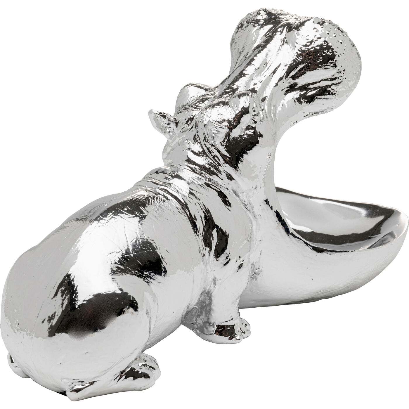 Фигура декоративная Hungry Hippo 17cm Silver KARE 57710