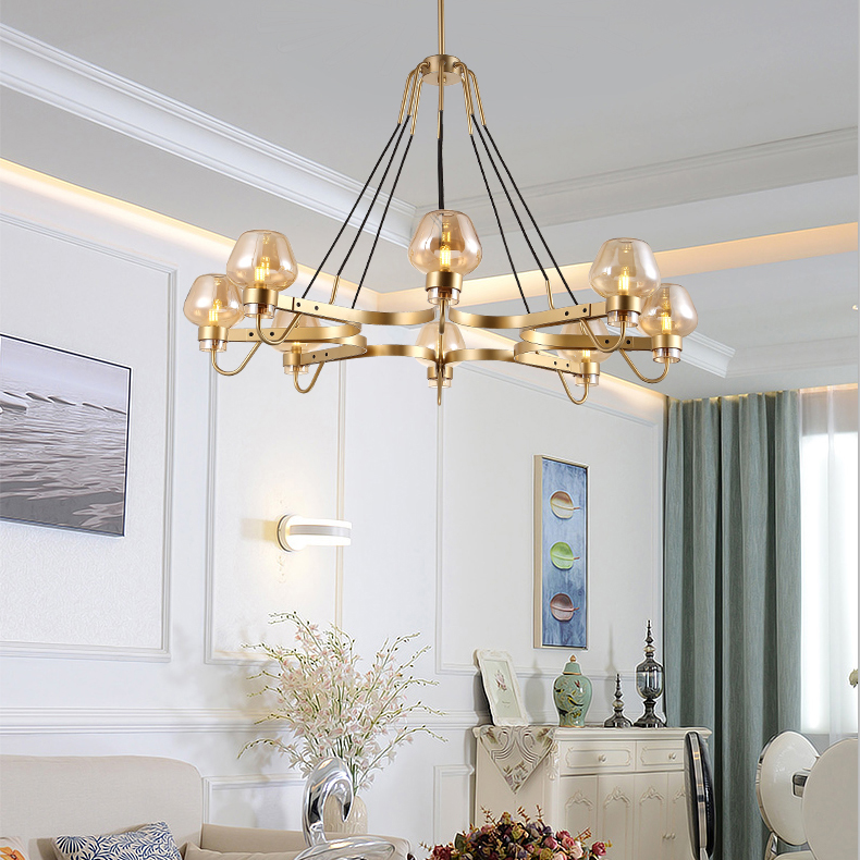 Люстра MONTALEMBERT by Studios 6 lamps Black/Transparent by ImperiumLoft