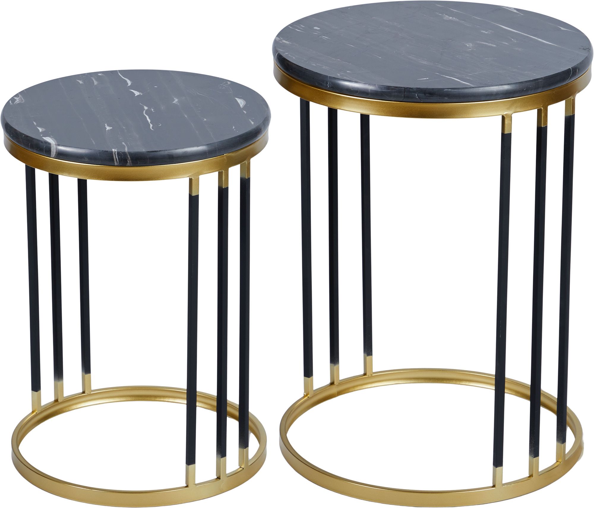Столики интерьерные с черным мрамором, набор Glasar 54-272/271
