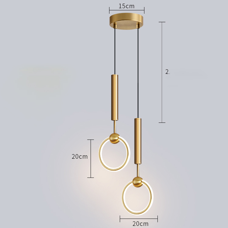 Подвесной светильник RING DUO A Black Трехцветный свет by ImperiumLoft