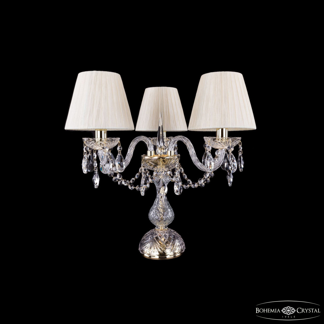 Настольная лампа хрустальная 1406L/3/141-39 G SH33-160