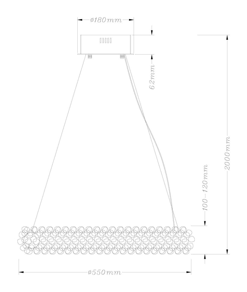 Люстра подвесная Fluorite FL1155-5P