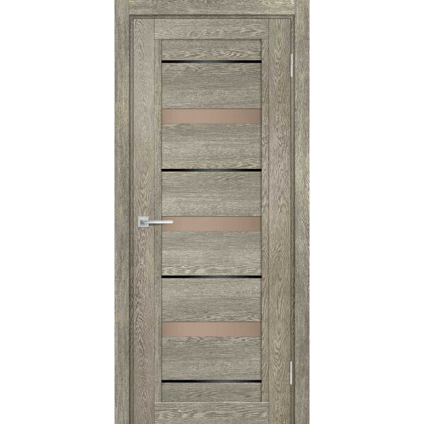 Межкомнатная дверь Graf ТЕХНО-803 бронза сатинат, черный лакобель Гриджио (1900 х 550)