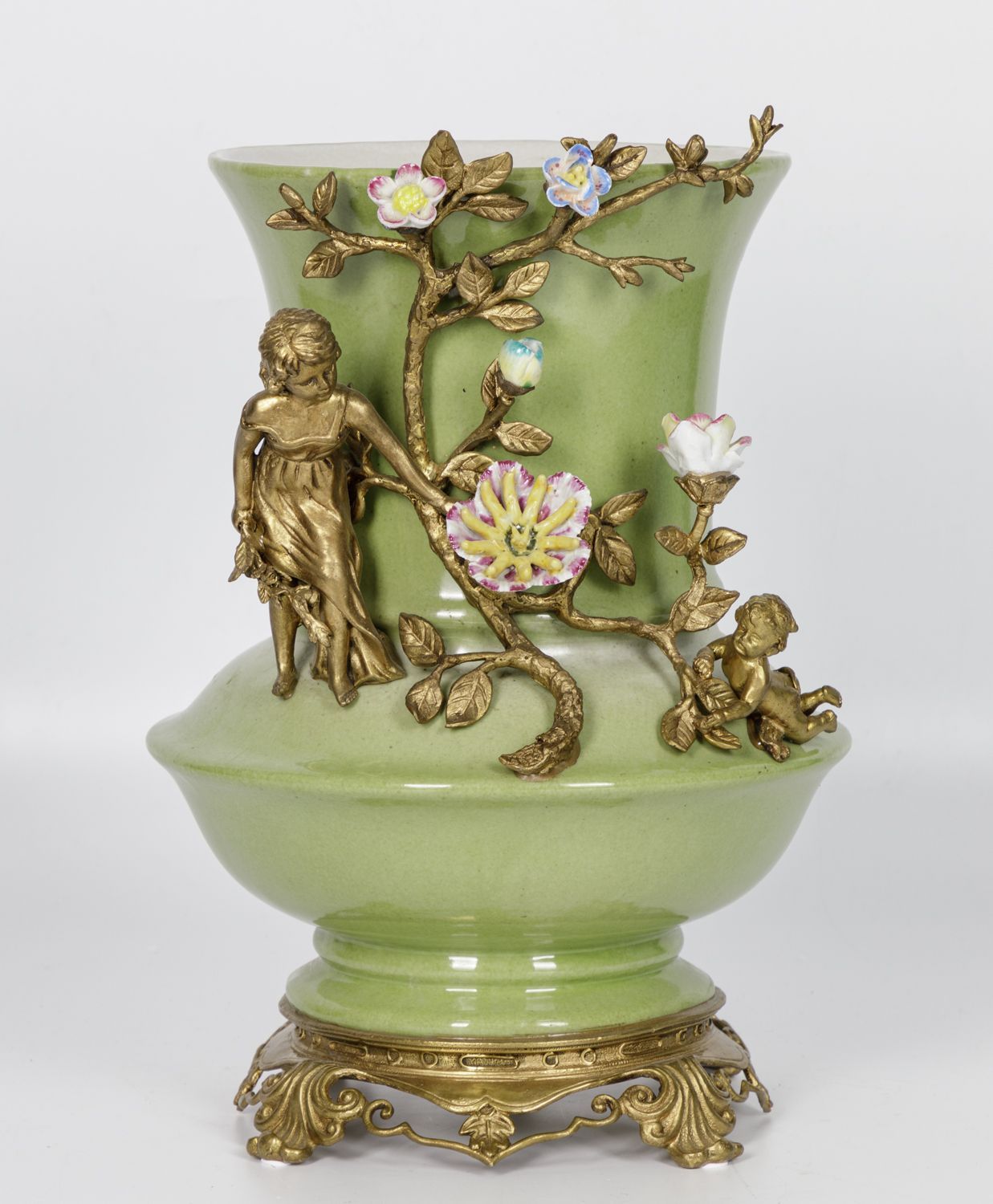 Ваза Девушка с ангелом Glasar D698EC/HX1338