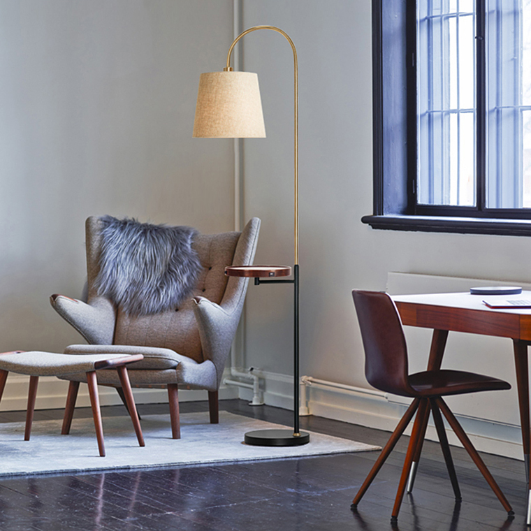 Торшер Jeff Floor Lamp in Antique Brass by ImperiumLoft