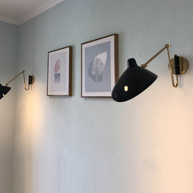 Настенный светильник HILDBORG L65 Brass Black Glossy by ImperiumLoft