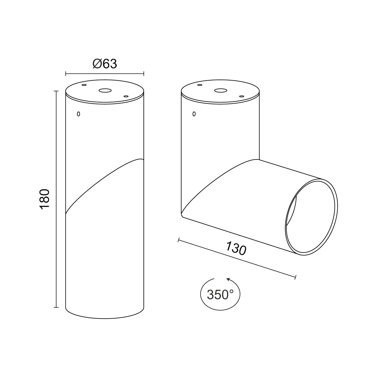 Накладной  светодиодный светильник Ledron CSU0809 Black-Grey