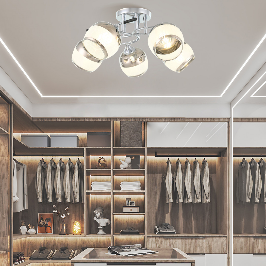 Люстра с плафонами 325985/5 CR+BK Arte Milano