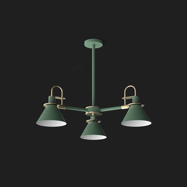 Люстра на штанге CODA D76 Green by ImperiumLoft