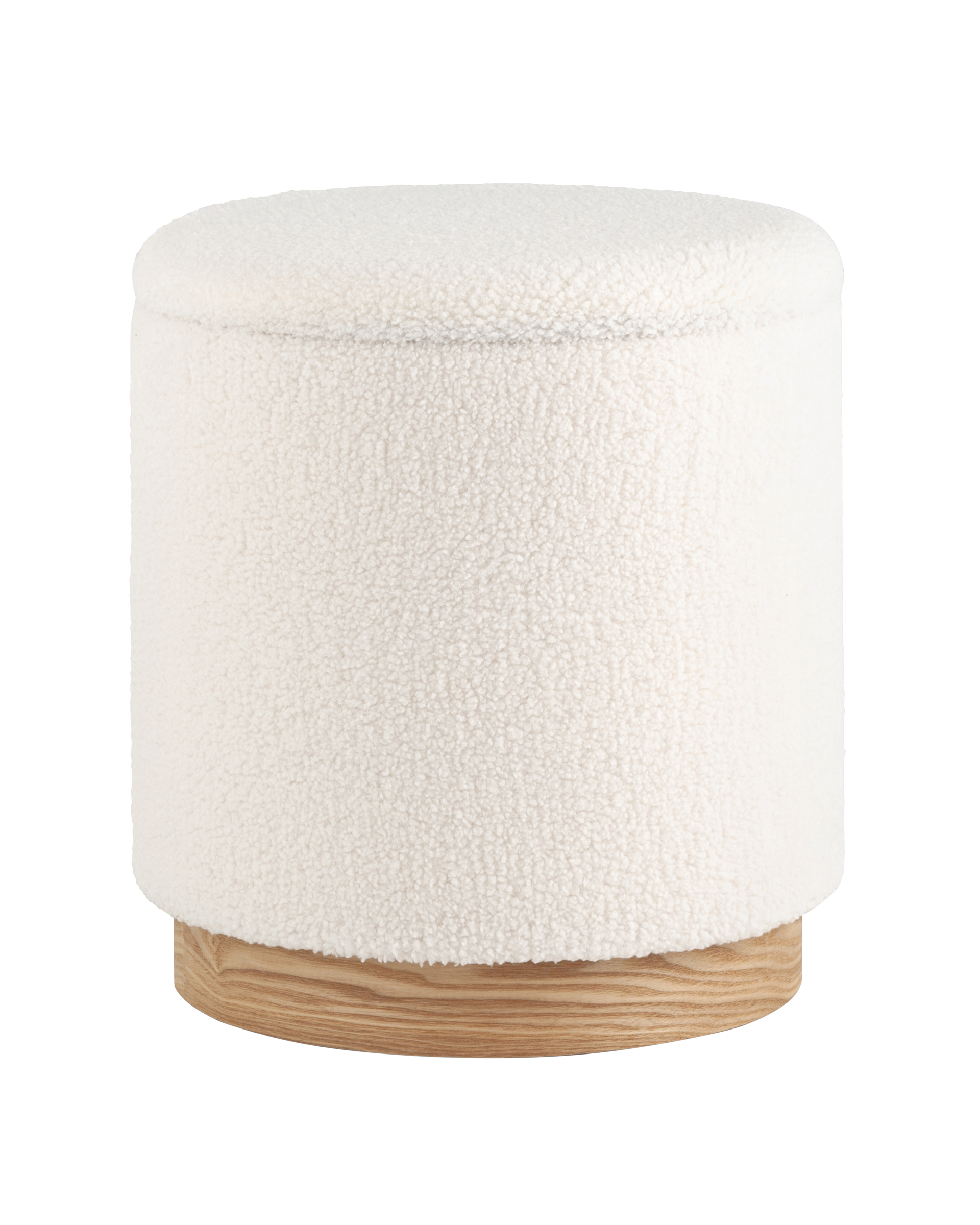 Пуф с ящиком Холли L тедди белый Stool Group