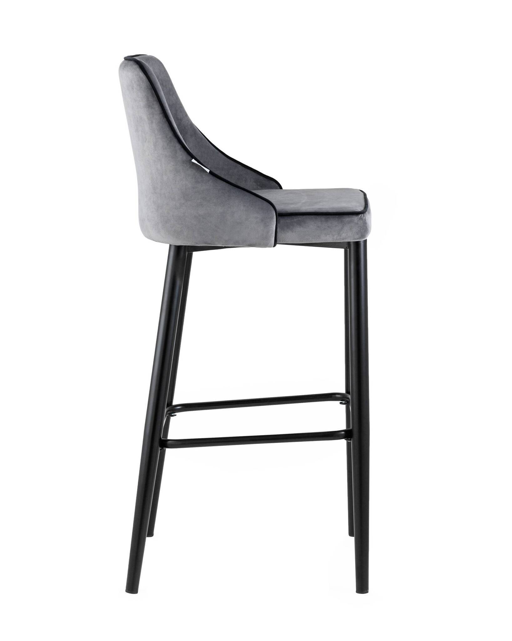 Стул барный Коби велюр серый Stool Group