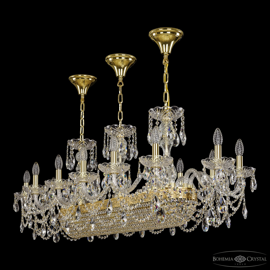 Люстра хрустальная 1453/14/195/1000 G Bohemia Ivele Crystal